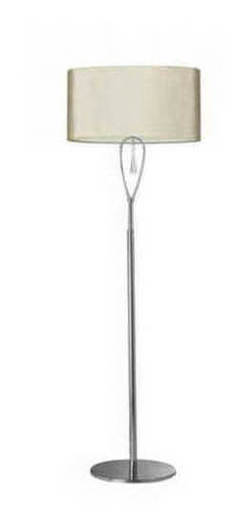 Floor Lamp with Mink Shade and Clear Crystals Floor Lamp with Mink Shade and Clear Crystals